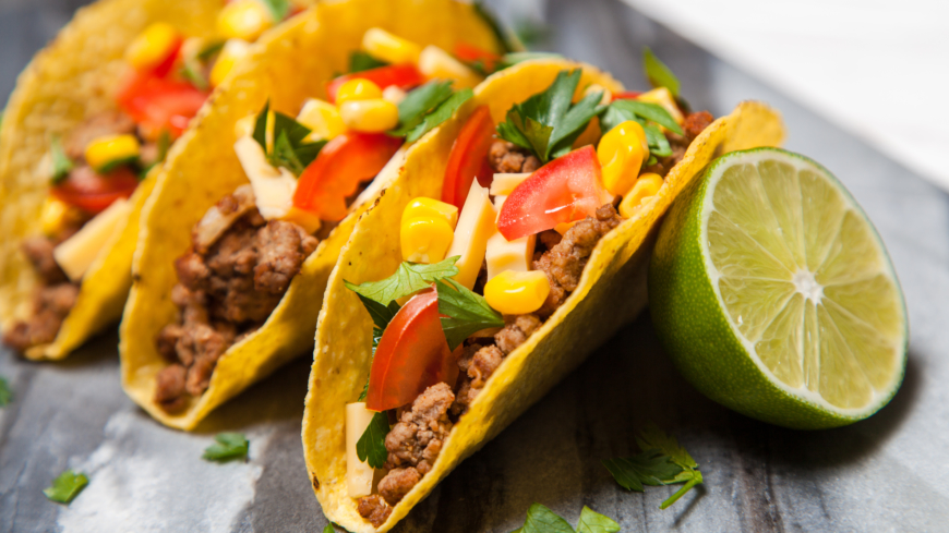 Tacos med kalkon och guacamole